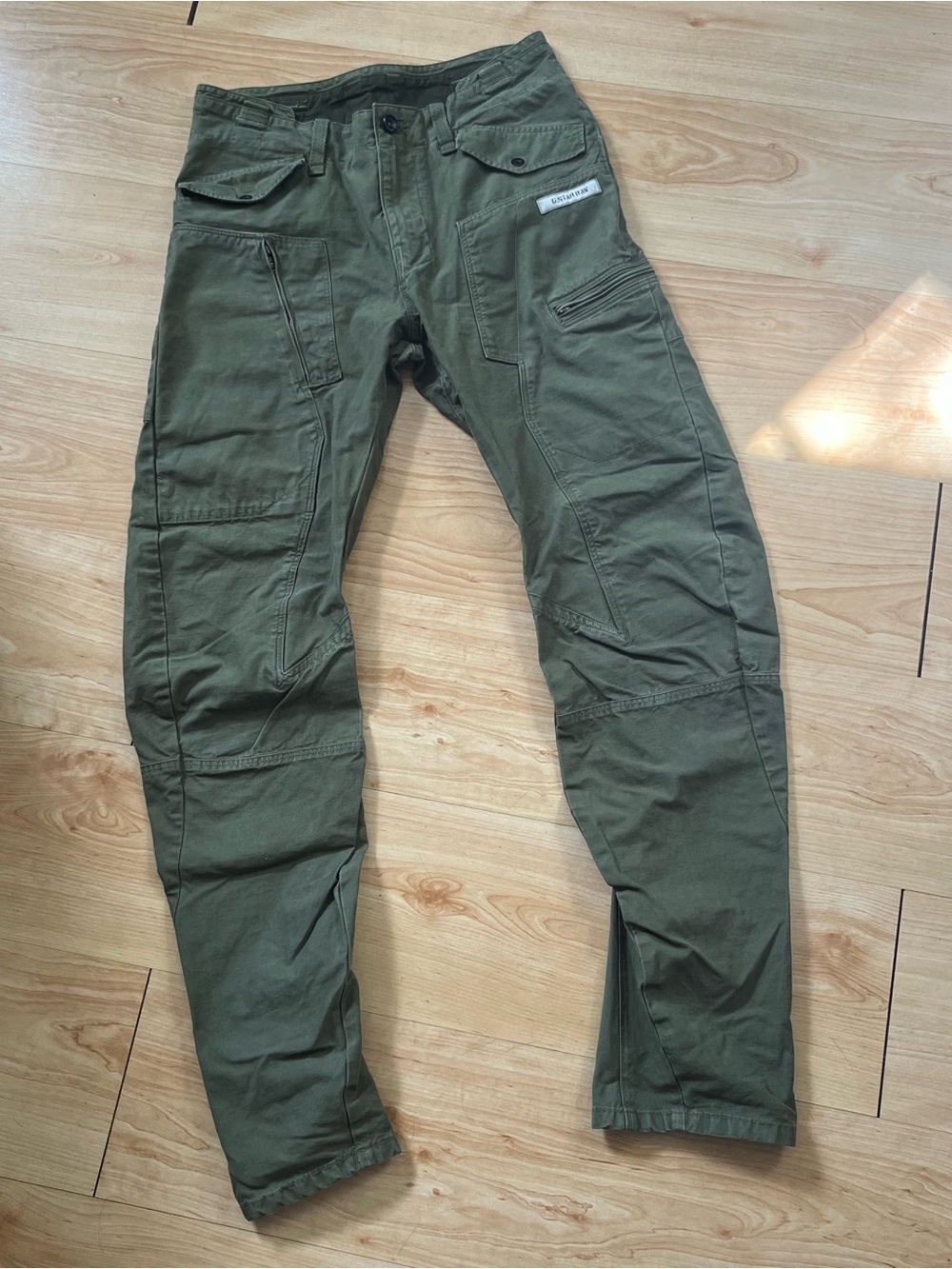 G-Star Raw Rco Powel 3D Tapered Cargo Pants 31W Army Military Green Archive - Picture 2 of 12